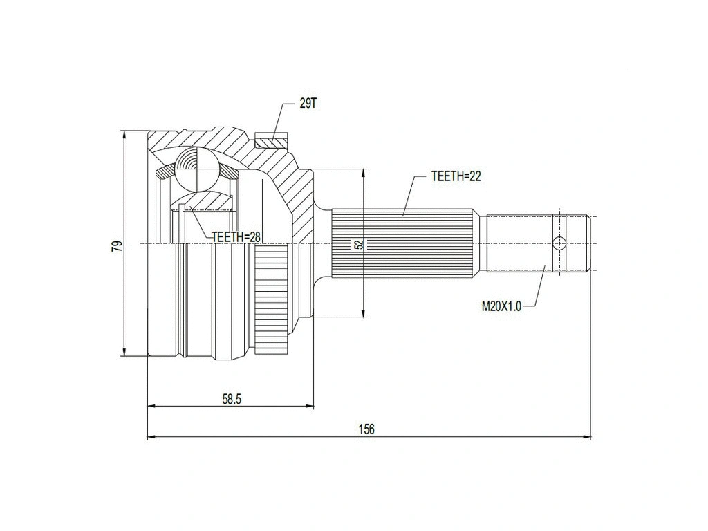 Joint Kit, drive shaft (AZMT-43-030-1109)