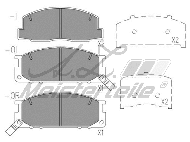 Brake Pad Set, disc brake (AZMT-44-022-2265)