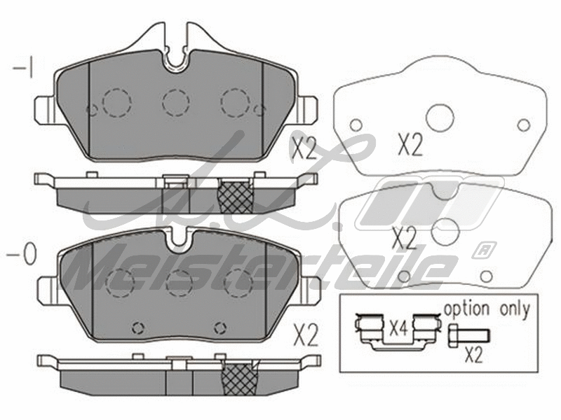 Brake Pad Set, disc brake (AZMT-44-022-2222)