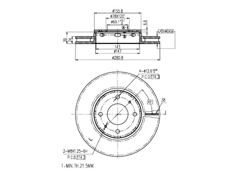 Brake Disc (AZMT-44-024-1039)
