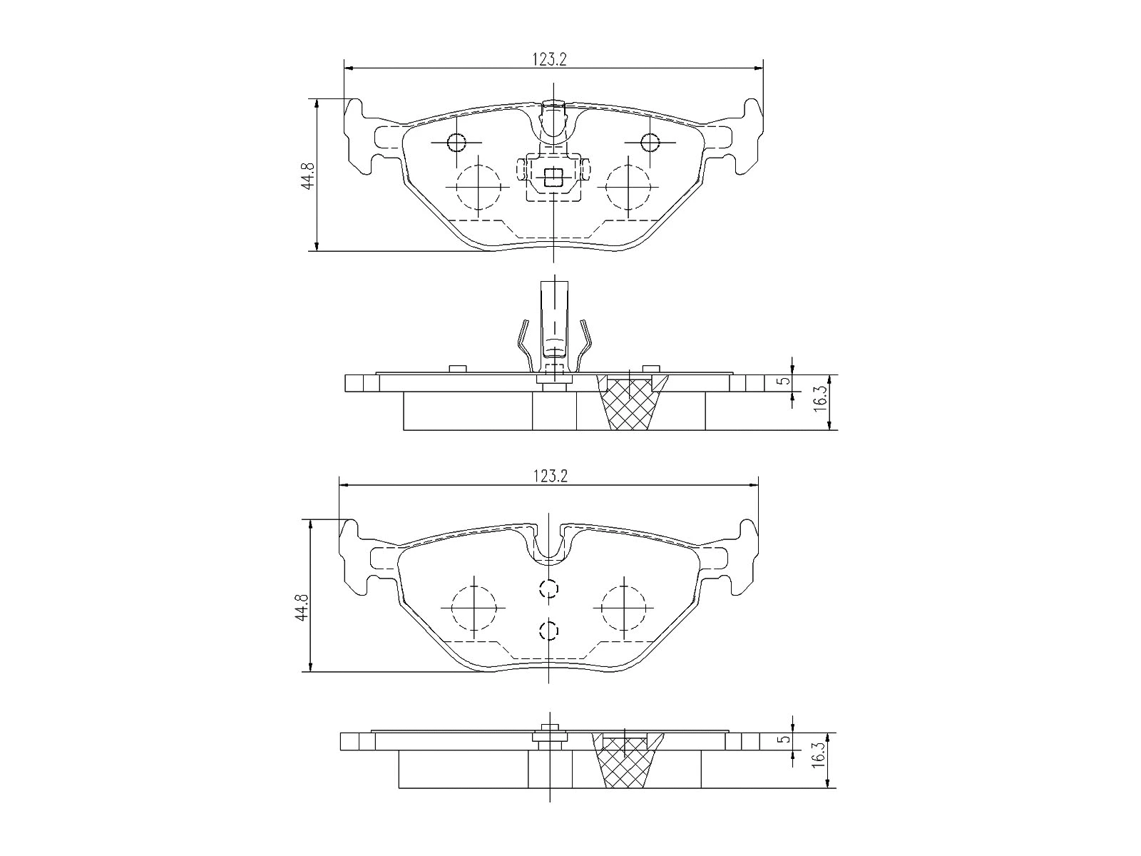 Brake Pad Set, disc brake (AZMT-44-022-1053)