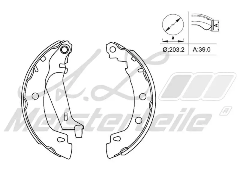 Brake Shoe Set (AZMT-44-026-1061)