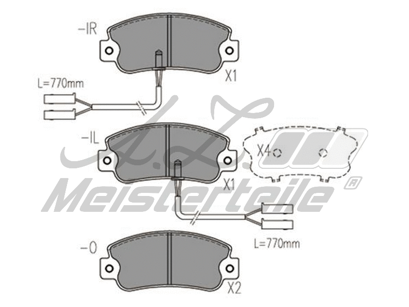 Brake Pad Set, disc brake (AZMT-44-022-2413)