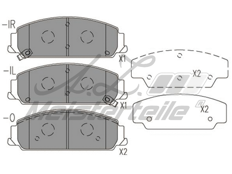 Brake Pad Set, disc brake (AZMT-44-022-2578)