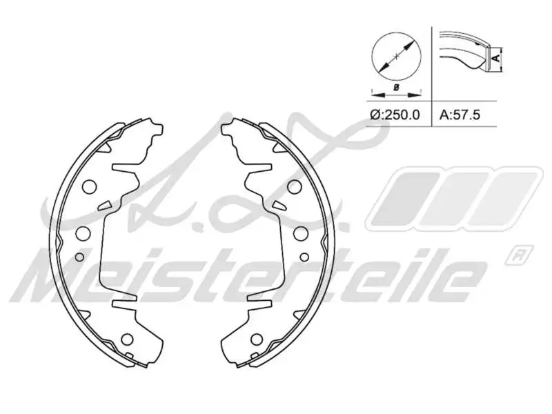 Brake Shoe Set (AZMT-44-026-1327)