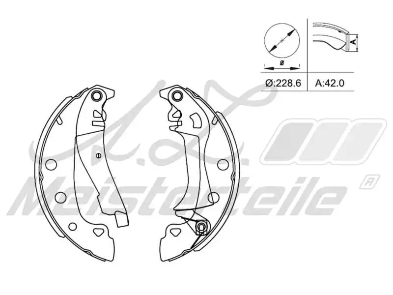 Brake Shoe Set (AZMT-44-026-1261)