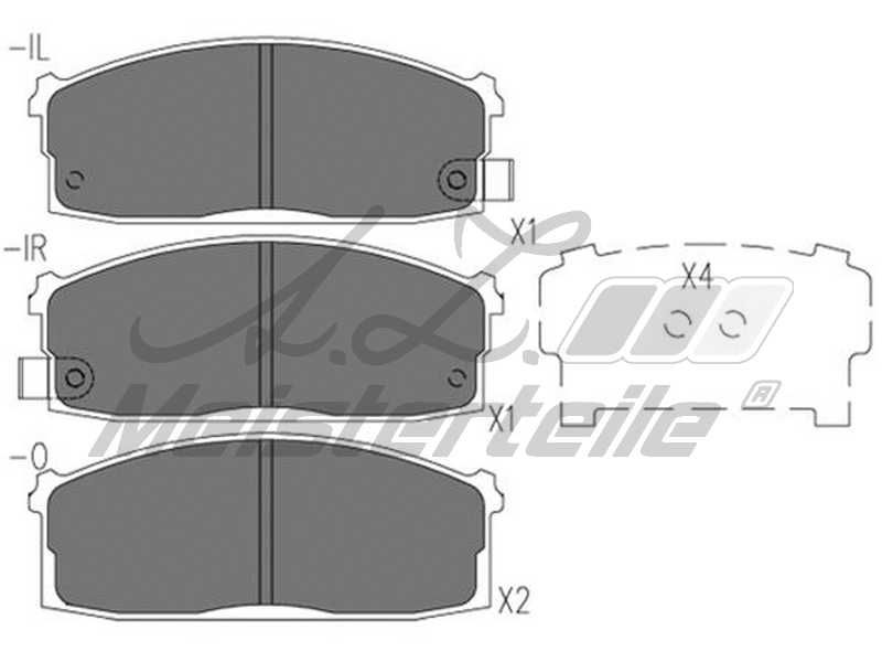 Brake Pad Set, disc brake (AZMT-44-022-2658)