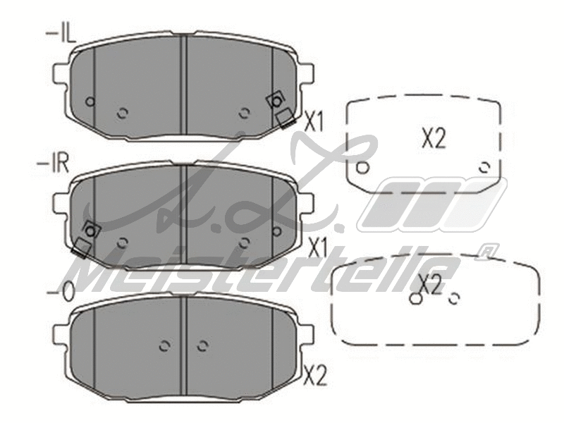 Brake Pad Set, disc brake (AZMT-44-022-2079)