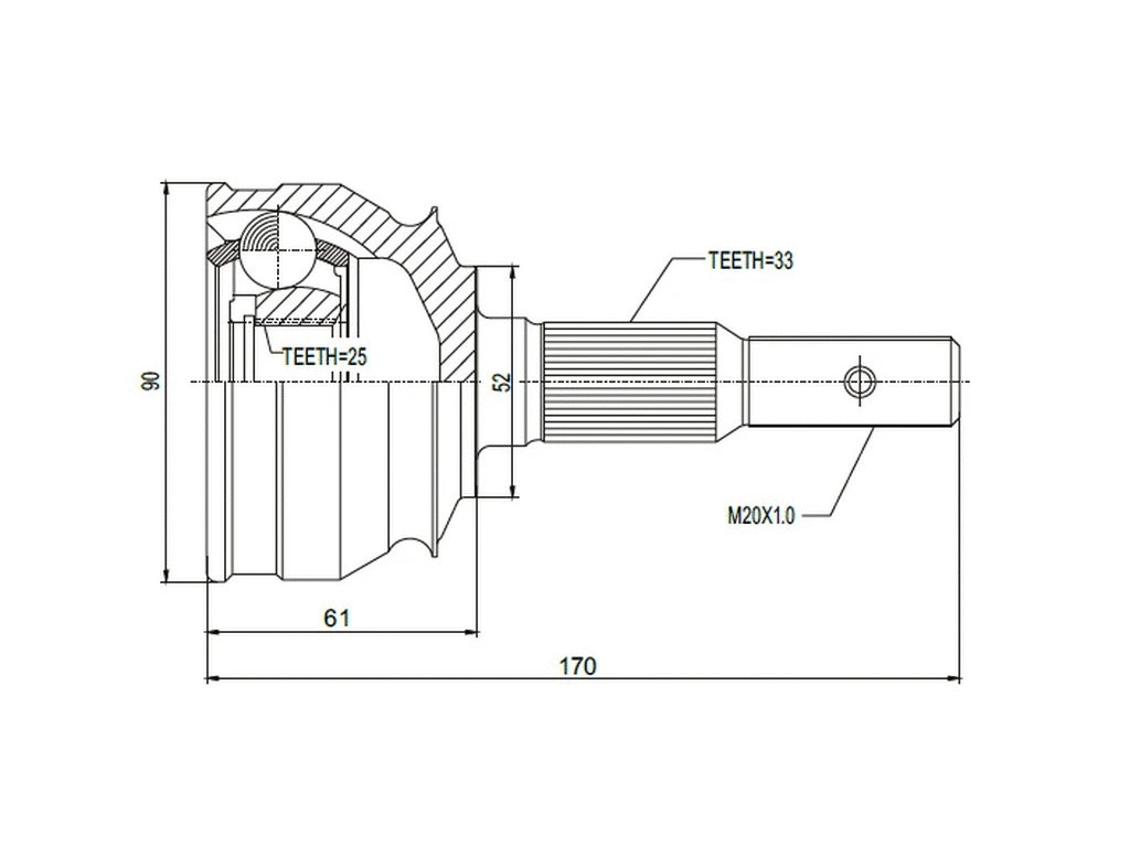 Joint Kit, drive shaft (AZMT-43-030-1078)
