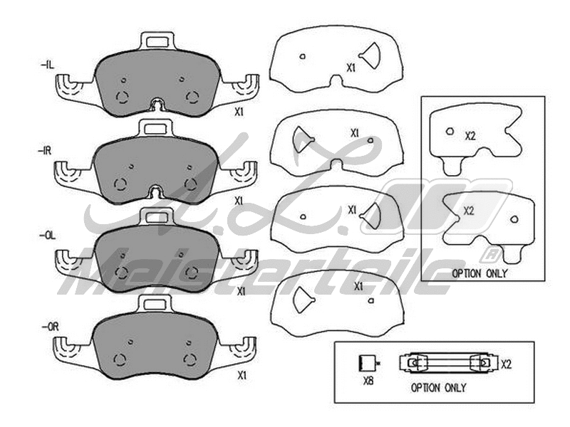Brake Pad Set, disc brake (AZMT-44-022-2011)
