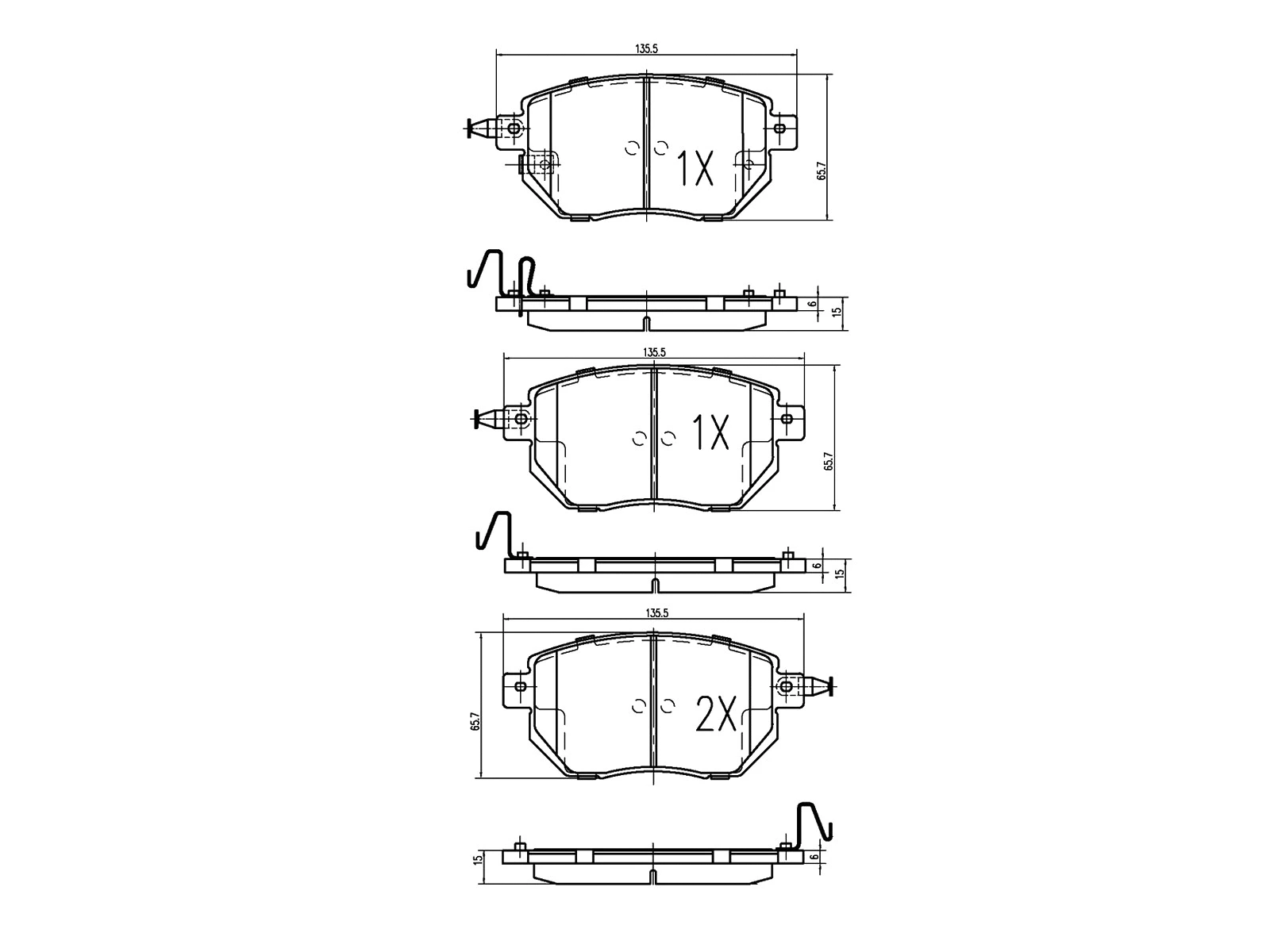 Brake Pad Set, disc brake (AZMT-44-022-1220)
