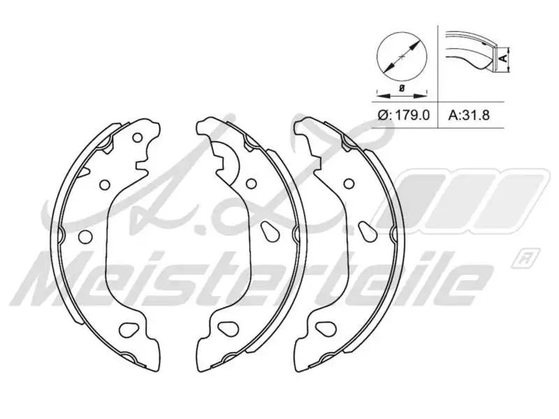 Brake Shoe Set (AZMT-44-026-1072)