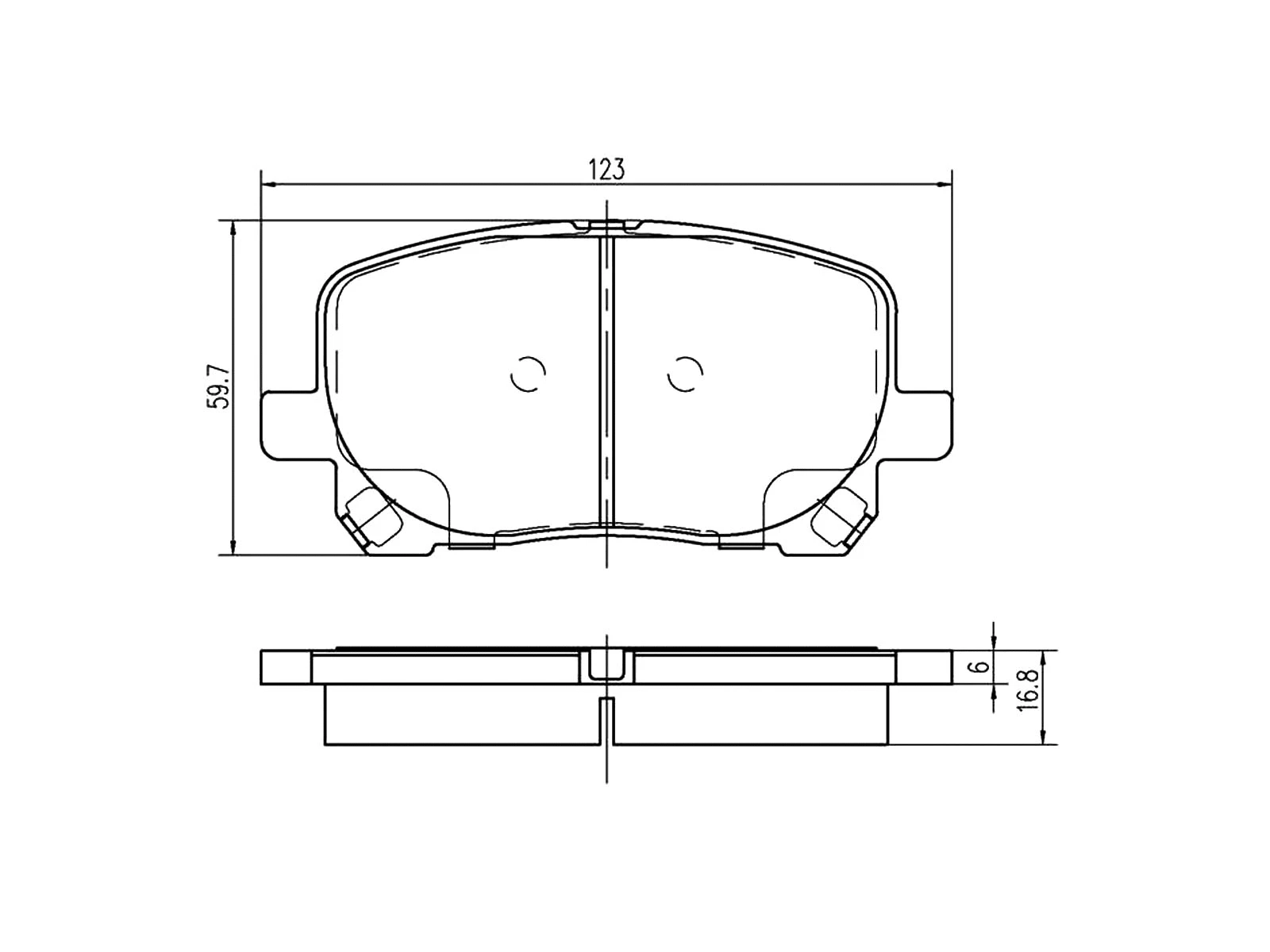 Brake Pad Set, disc brake (AZMT-44-022-1136)