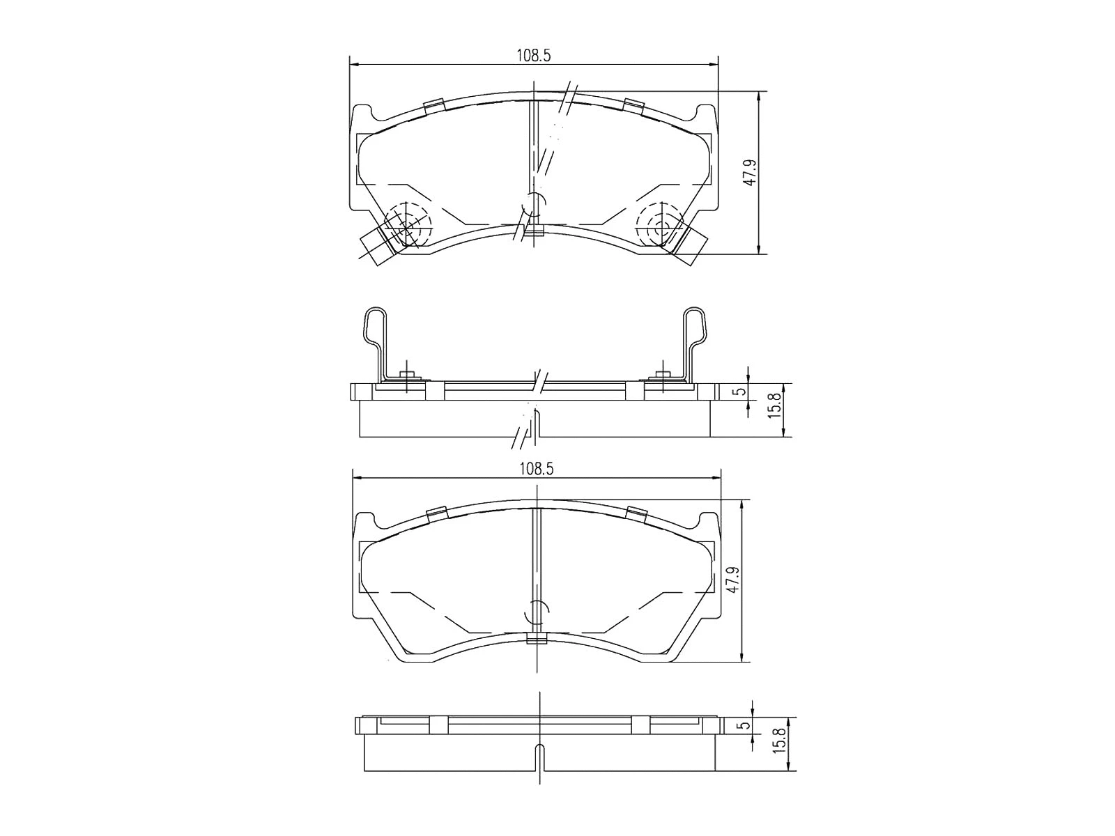 Brake Pad Set, disc brake (AZMT-44-022-1021)