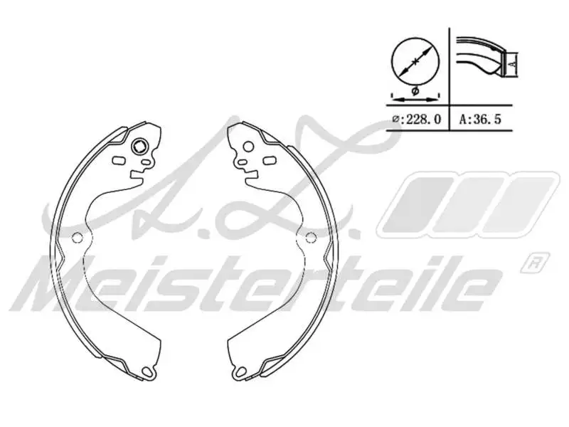 Brake Shoe Set (AZMT-44-026-1463)