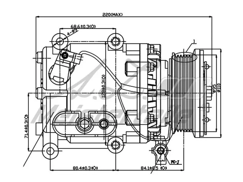 Compressor, air conditioning (AZMT-45-041-1074)