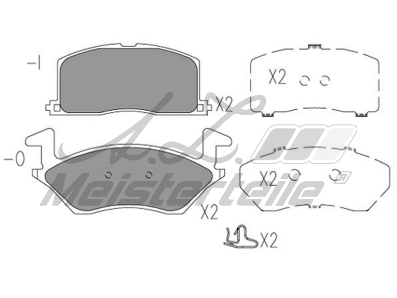 Brake Pad Set, disc brake (AZMT-44-022-2404)