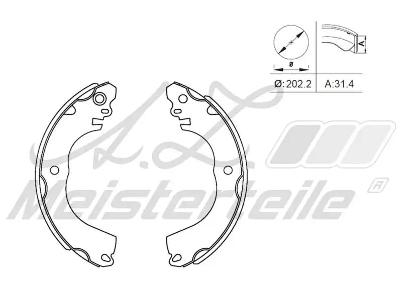 Brake Shoe Set (AZMT-44-026-1446)