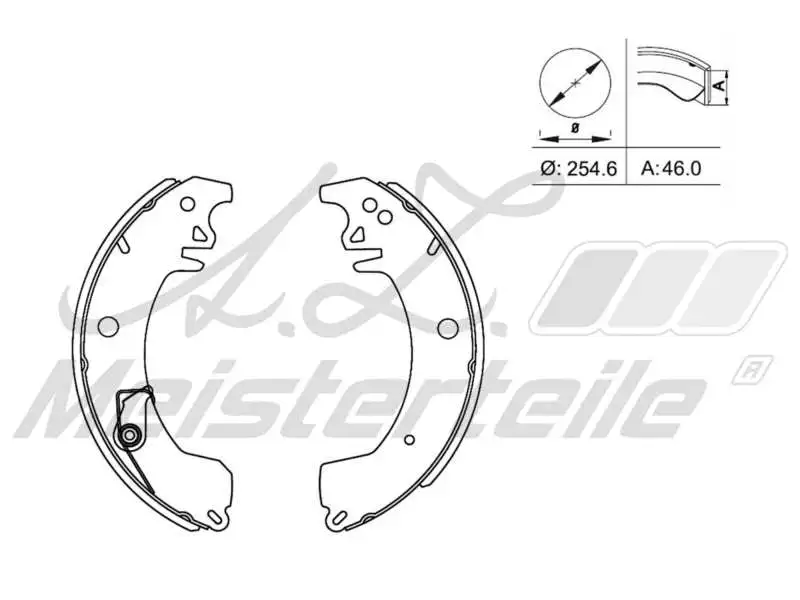 Brake Shoe Set (AZMT-44-026-1375)