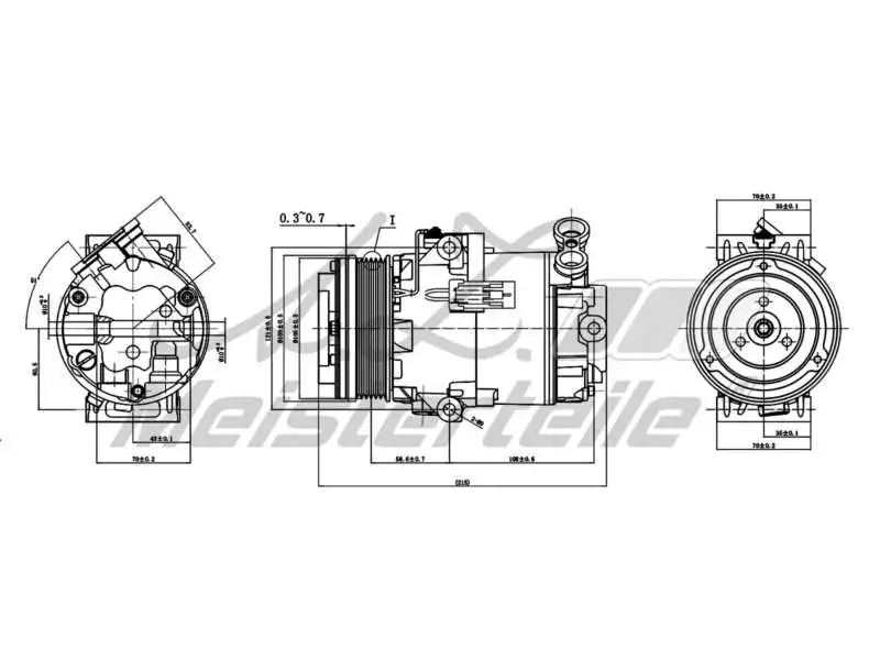Compressor, air conditioning (AZMT-45-041-1072)