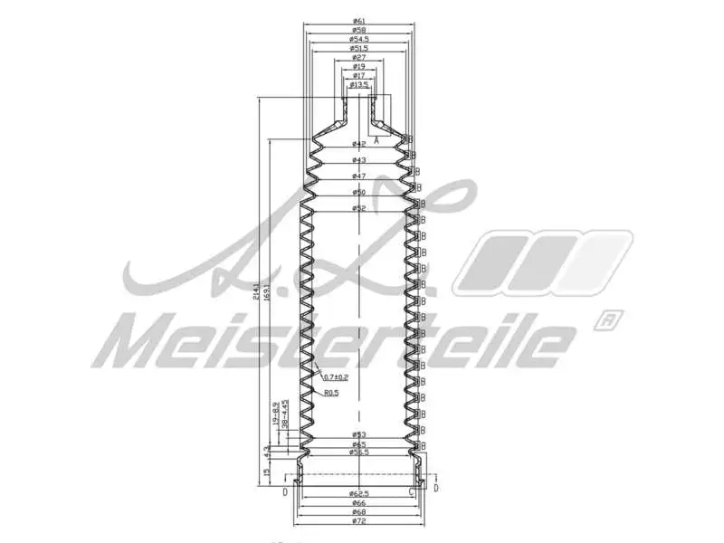 Bellow, steering (AZMT-42-020-1167)