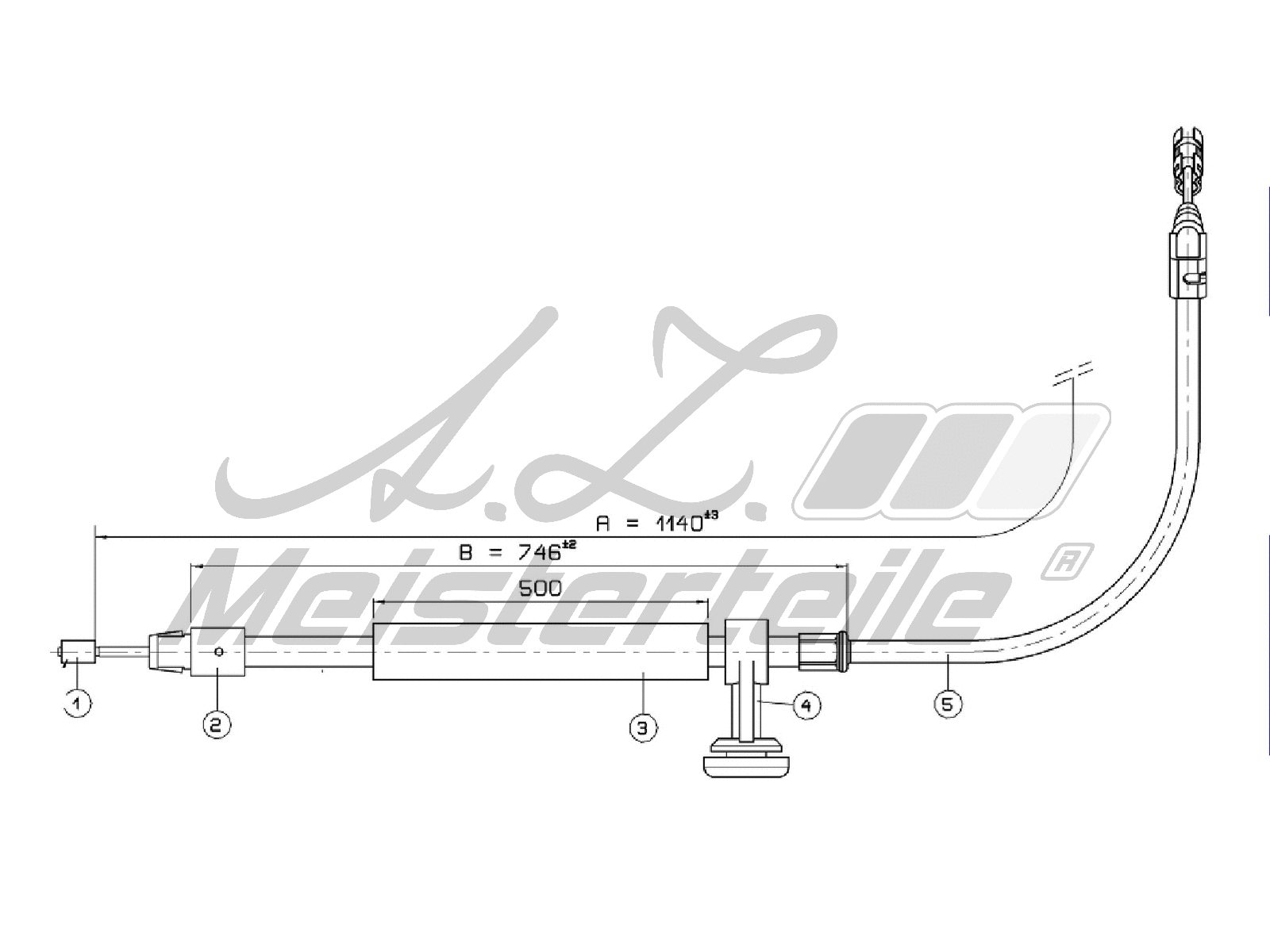 Cable Pull, parking brake (AZMT-44-031-1562)