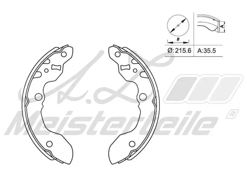 Brake Shoe Set (AZMT-44-026-1188)