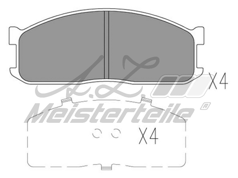 Brake Pad Set, disc brake (AZMT-44-022-1651)
