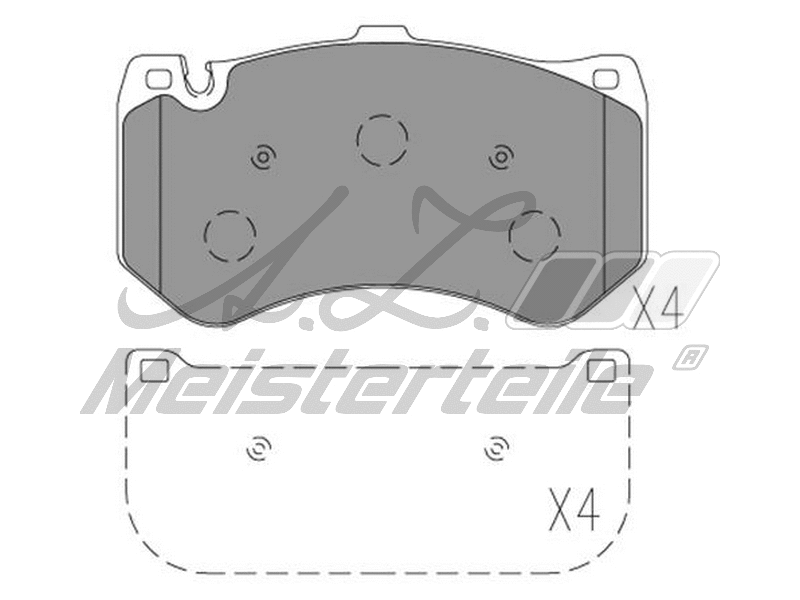 Brake Pad Set, disc brake (AZMT-44-022-2052)