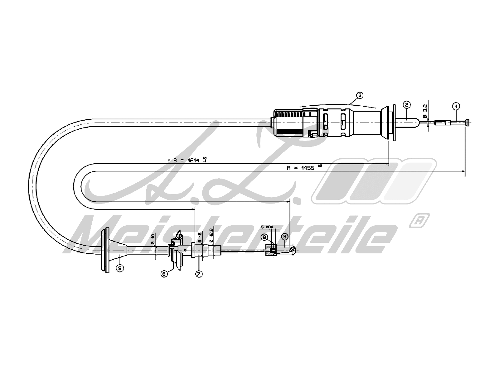 Cable Pull, clutch control (AZMT-47-010-1378)