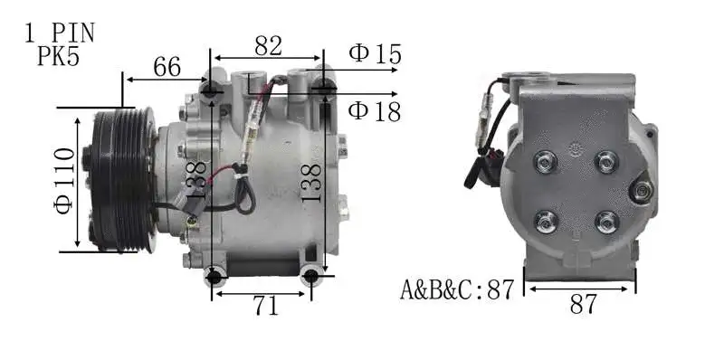 Compressor, air conditioning (AZMT-45-041-1151)