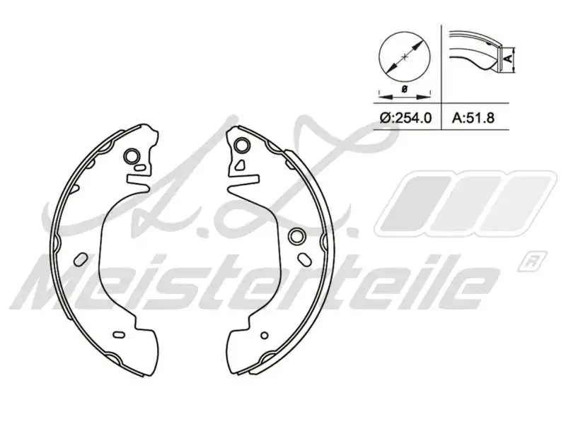Brake Shoe Set (AZMT-44-026-1193)
