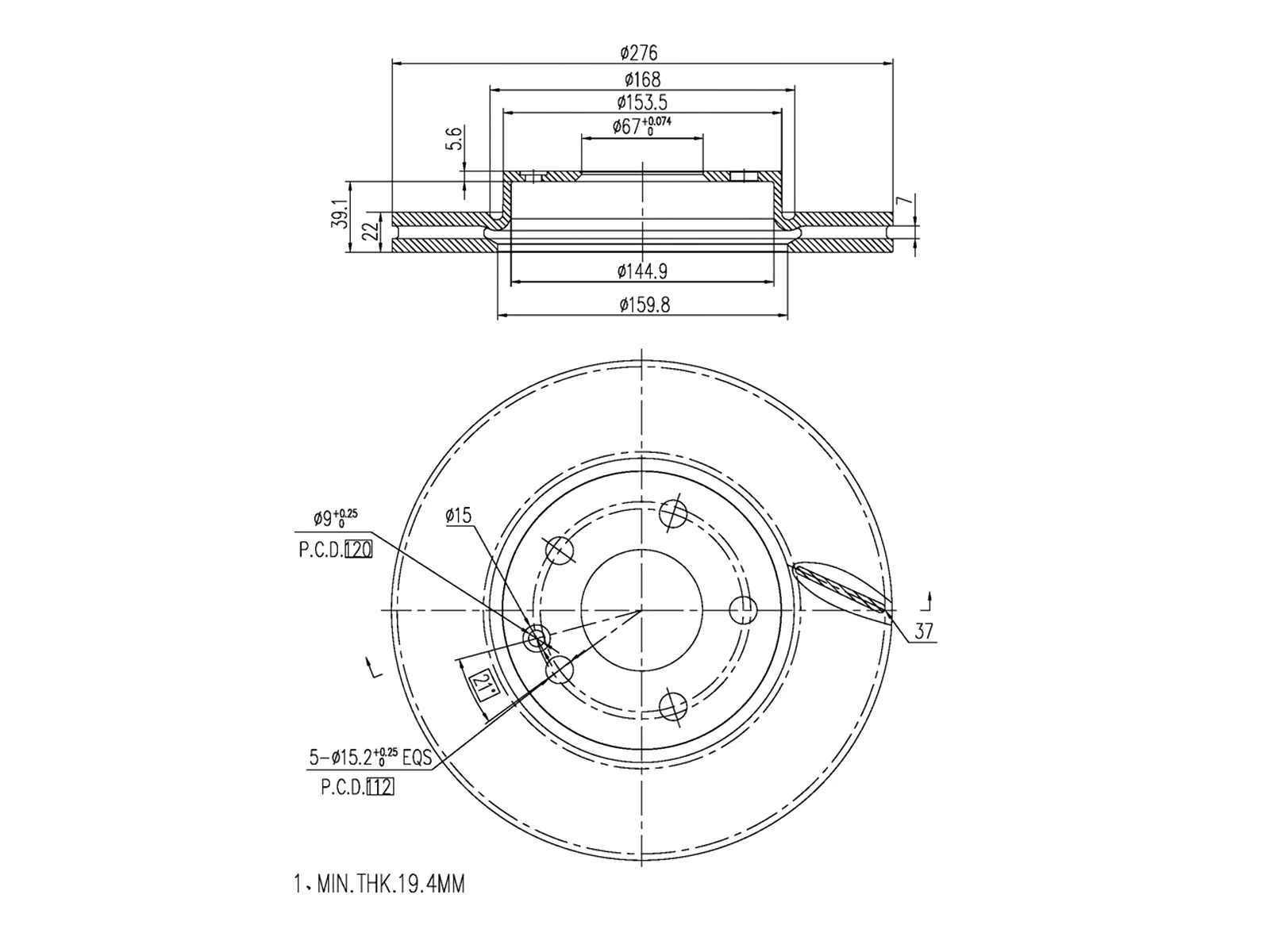 Brake Disc (AZMT-44-024-1128)