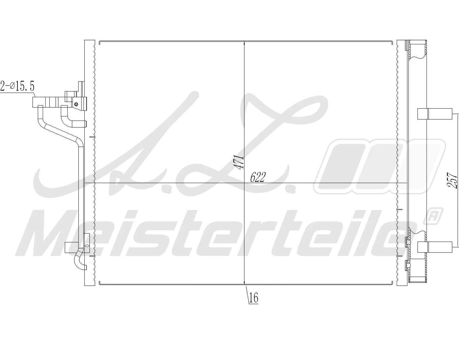 Condenser, air conditioning (AZMT-45-030-1571)