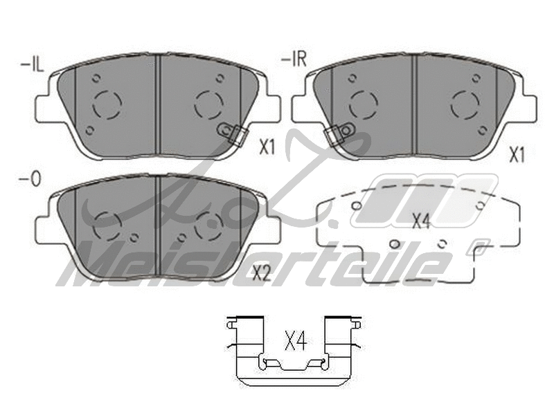 Brake Pad Set, disc brake (AZMT-44-022-2083)
