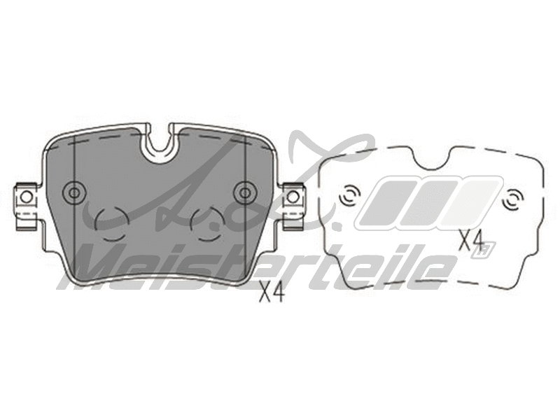 Brake Pad Set, disc brake (AZMT-44-022-2072)