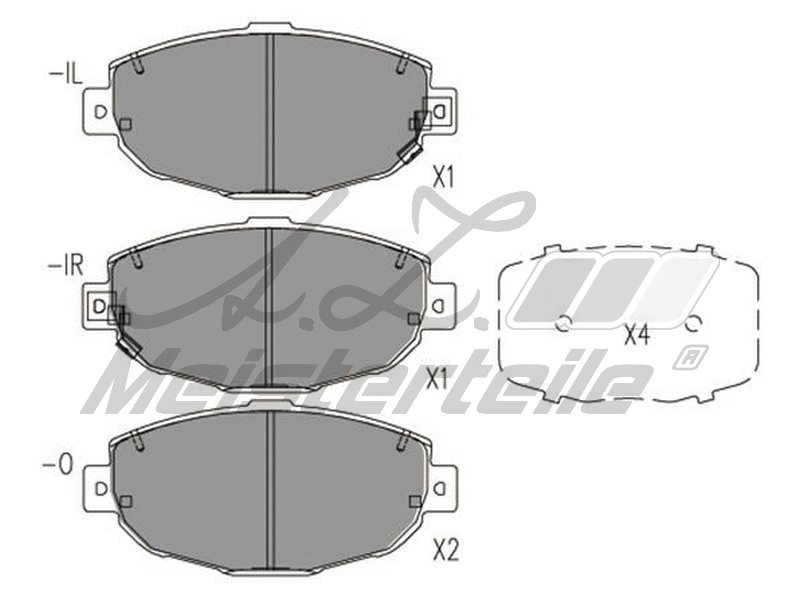 Brake Pad Set, disc brake (AZMT-44-022-2475)