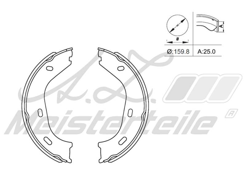 Brake Shoe Set (AZMT-44-026-1238)