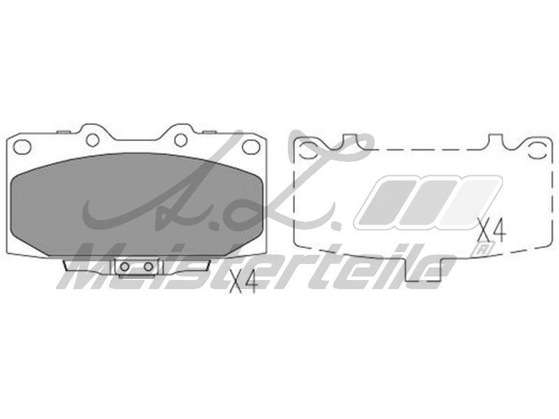 Brake Pad Set, disc brake (AZMT-44-022-2383)