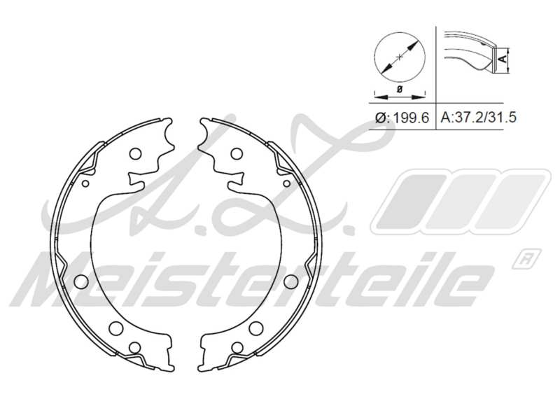 Brake Shoe Set (AZMT-44-026-1382)