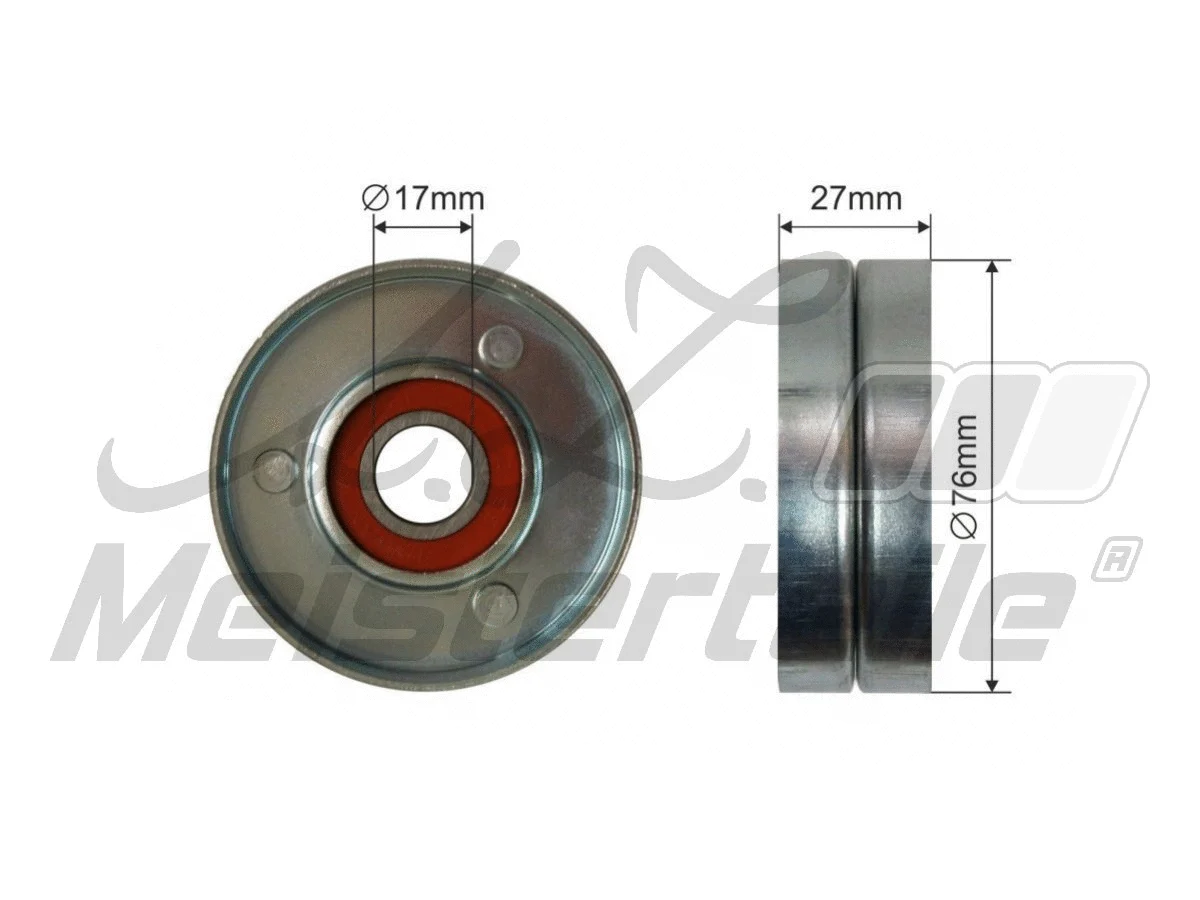 Deflection/Guide Pulley, V-ribbed belt
