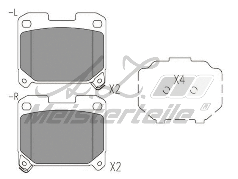 Brake Pad Set, disc brake (AZMT-44-022-1913)