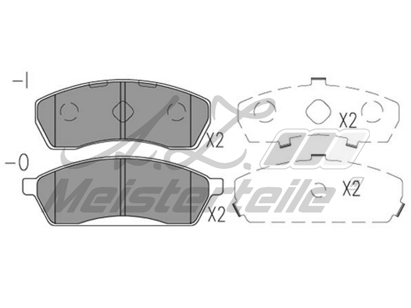 Brake Pad Set, disc brake (AZMT-44-022-1866)