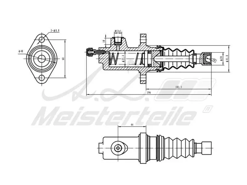 Slave Cylinder, clutch (AZMT-47-031-1033)