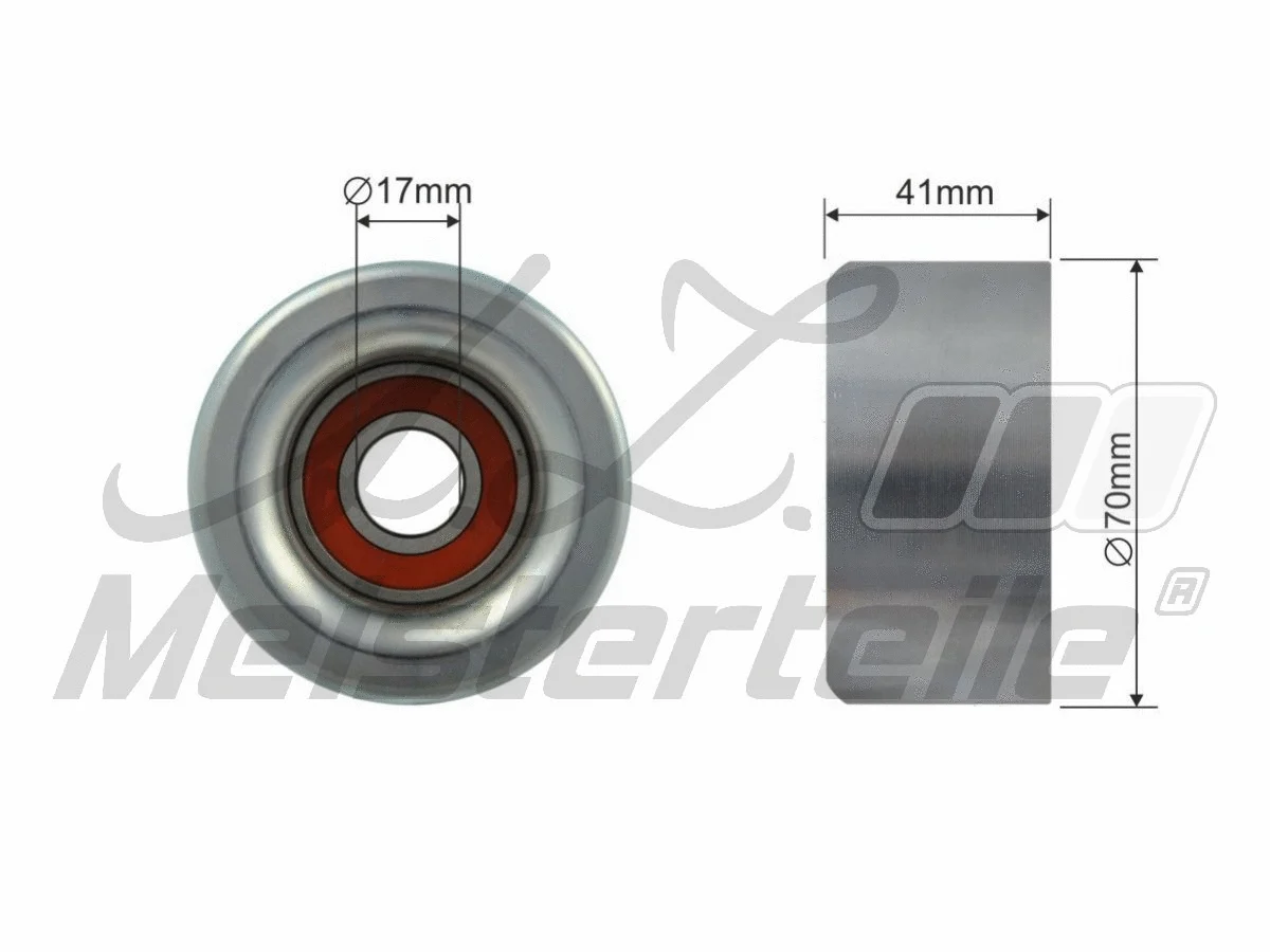 Deflection/Guide Pulley, V-ribbed belt (AZMT-20-031-1413)