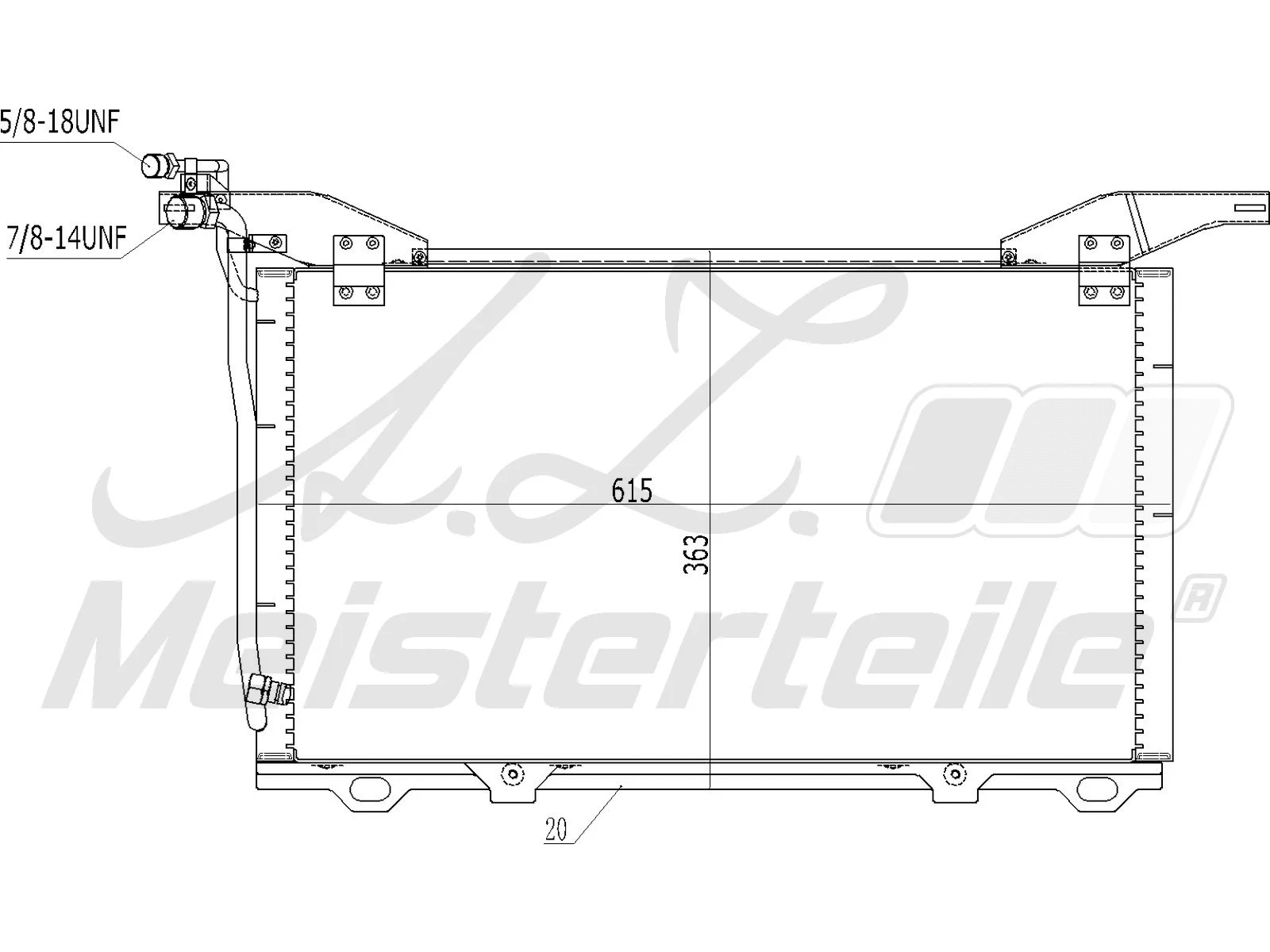 Condenser, air conditioning (AZMT-45-030-1306)