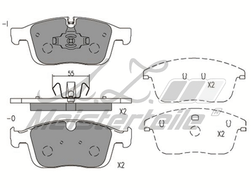 Brake Pad Set, disc brake (AZMT-44-022-2024)