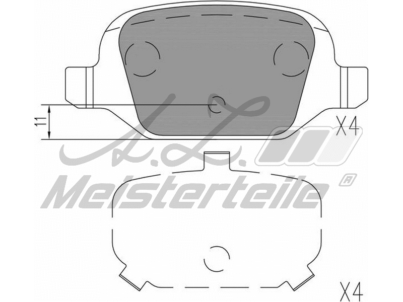 Brake Pad Set, disc brake (AZMT-44-022-2167)
