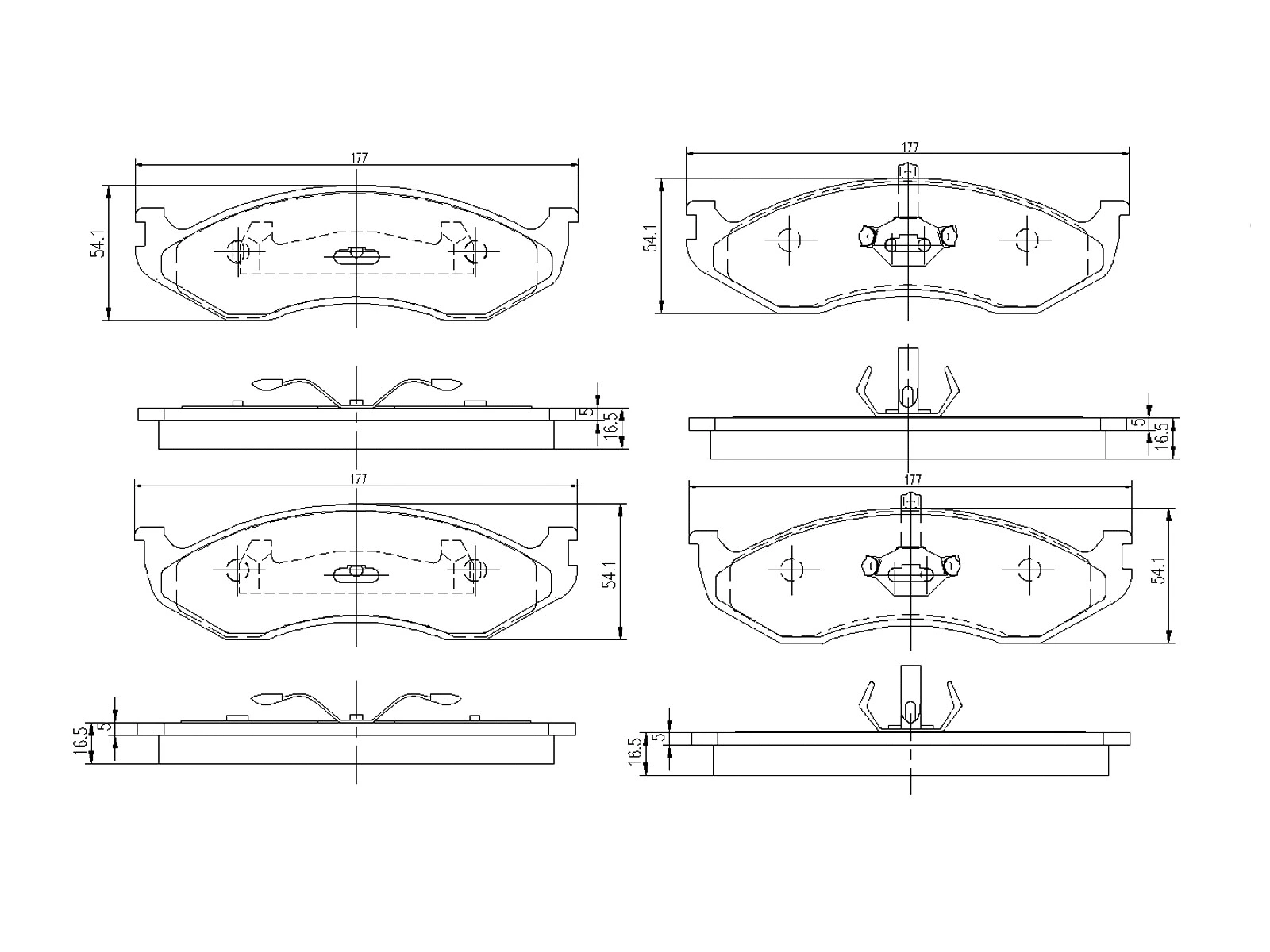 Brake Pad Set, disc brake (AZMT-44-022-1423)