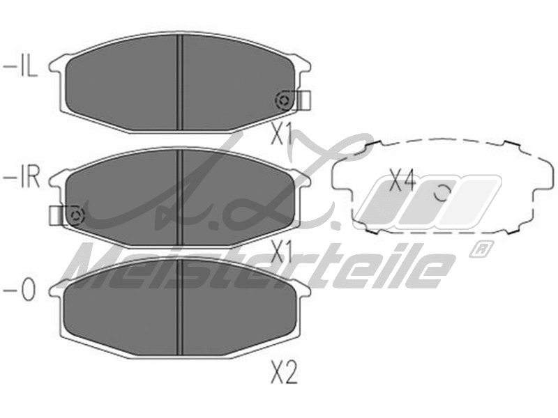 Brake Pad Set, disc brake (AZMT-44-022-2646)